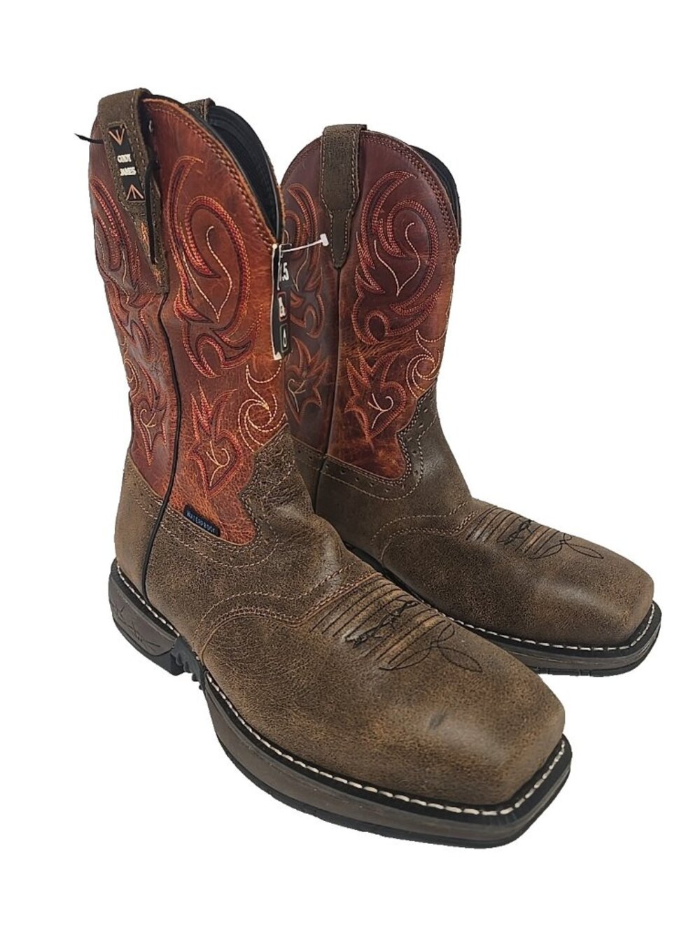 Cody James Men's 11" Nano Lite Waterproof Western Work Boots Composite Toe 11.5D